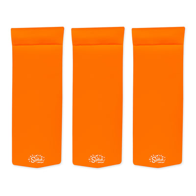 TRC Recreation Splash 70 Inch Foam Raft Lounger Pool Lake Float, Orange (3 Pack)