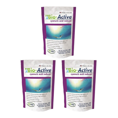 Bio-Active Non Polluting Cyanuric Acid Reducer Powder for Pools, 8 Oz (3 Pack) - VMInnovations