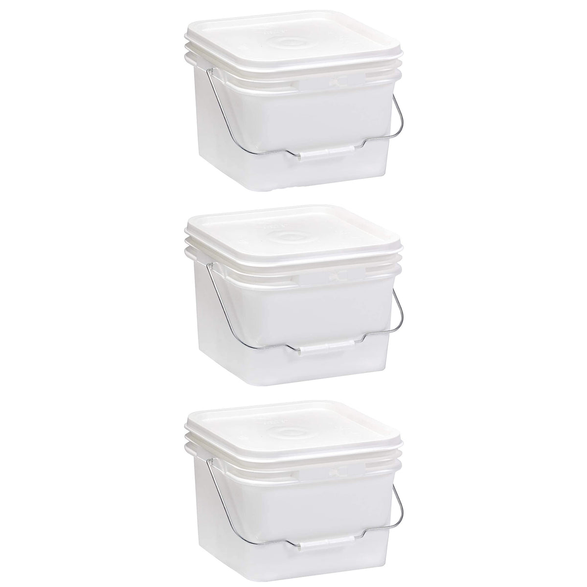 Little Giant Plastic Honey Bee Feeding Bucket for Beekeeping, 2 Gallon (3 Pack)