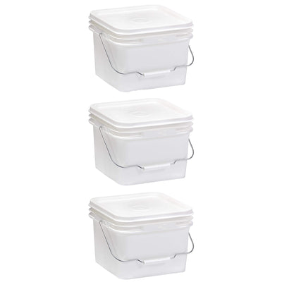Little Giant Plastic Honey Bee Feeding Bucket for Beekeeping, 2 Gallon (3 Pack)