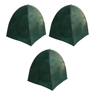 NuVue GEN II 40-Inch Synthetic Framed Winter Shrub Frost Cover, Green (3 Pack)