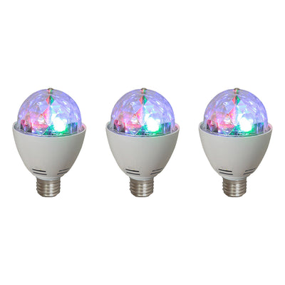 AudioPipe Zebra Sound LED 5 Volt 1 Watt DC Motor Magic Disco Light Bulb (3 Pack)