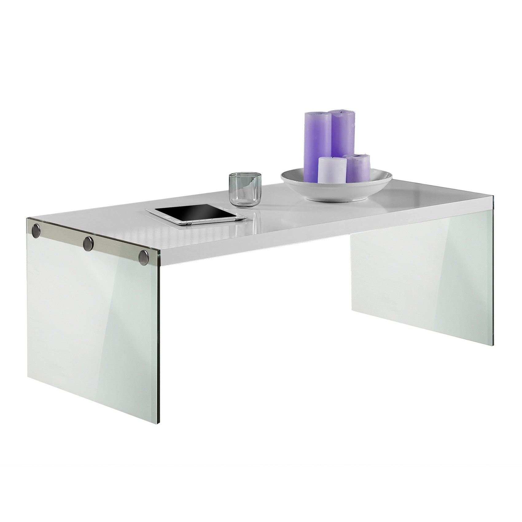 Monarch Glass Accent Console Table w/ Monarch Accent Glass Coffee Table