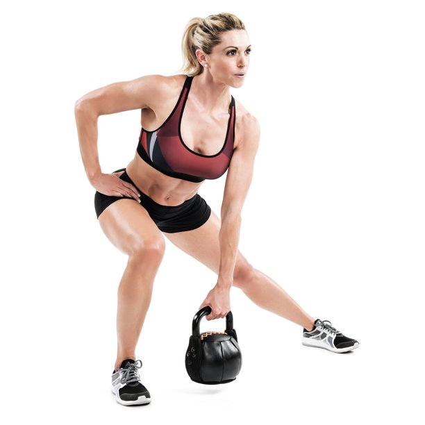 Bionic Body 30 Pound Soft Kettlebell Full Body Strength Training Fitness Weight