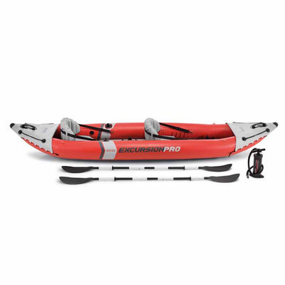 Intex 2 Person Vinyl Kayak w/ Oars & Pump & 2-Person K2 Kayak w/ Oars Air Pump