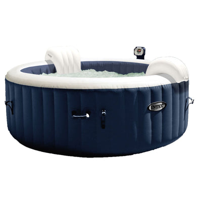 Intex PureSpa Inflatable 4 Person Hot Tub w Bubble Jets & 6 S1 Filter Cartridges