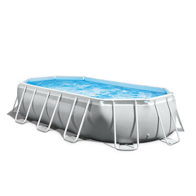 Intex 16.5ft x 9ft 48in Prism Frame Above Ground Swimming Pool Pump Set (2 Pack)