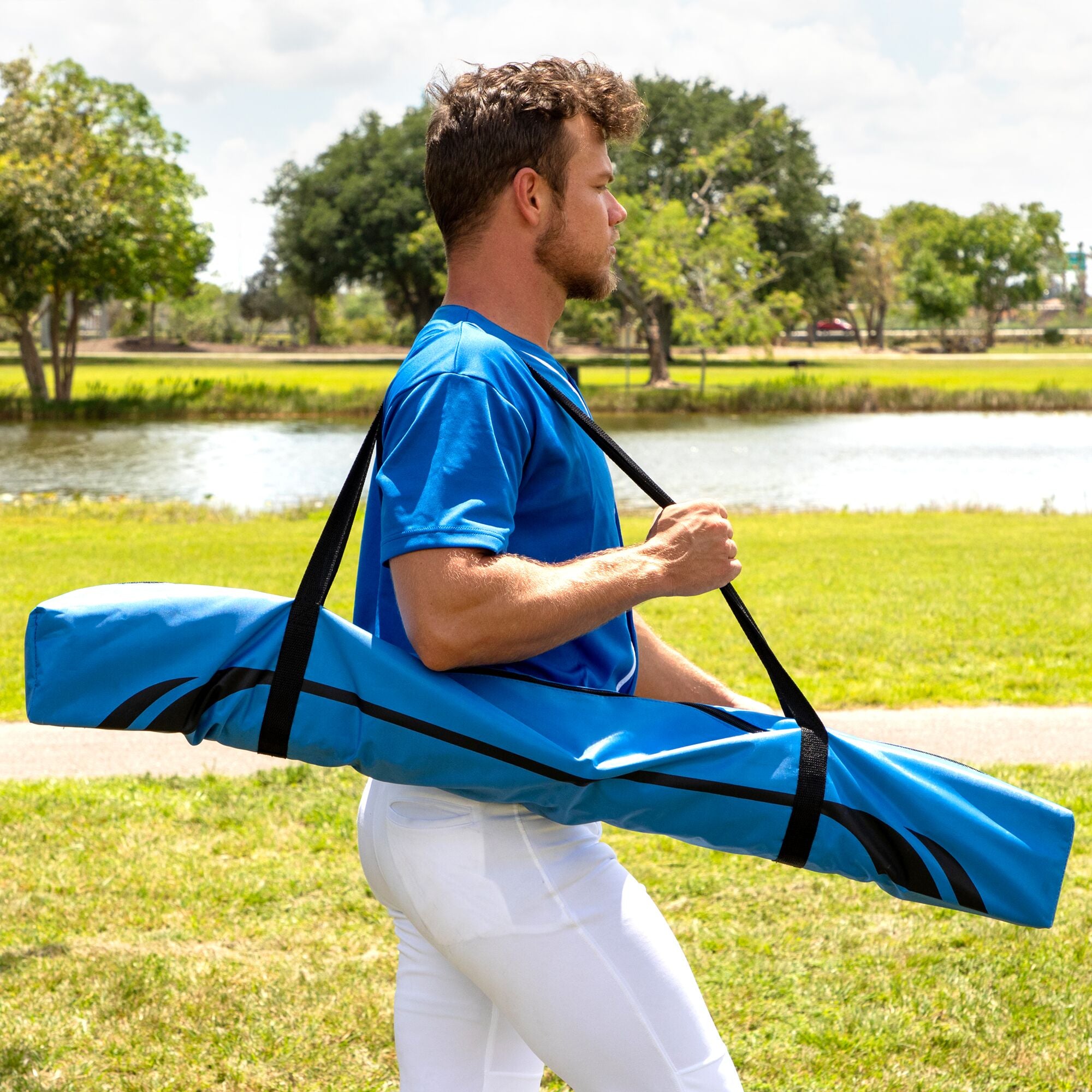Training Equipment Baseball Pitching/Batting Net, Blue and Orange (Open Box)