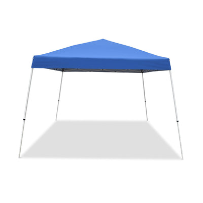 Caravan Canopy Pop-Up Tent V 12 x 12 ft Slanted Leg Instant Shade, Blue (4 Pack) - VMInnovations