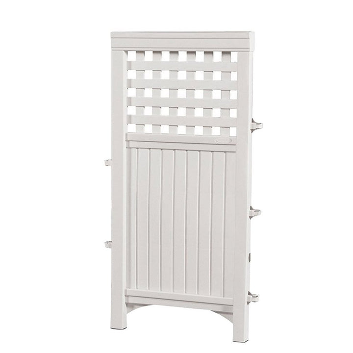 Suncast 4 Panel Wicker Screen Enclosure, Java & Outdoor 4-Panel Fence, White