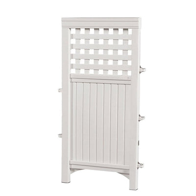 Suncast 4 Panel Wicker Screen Enclosure, Java & Outdoor 4-Panel Fence, White - VMInnovations
