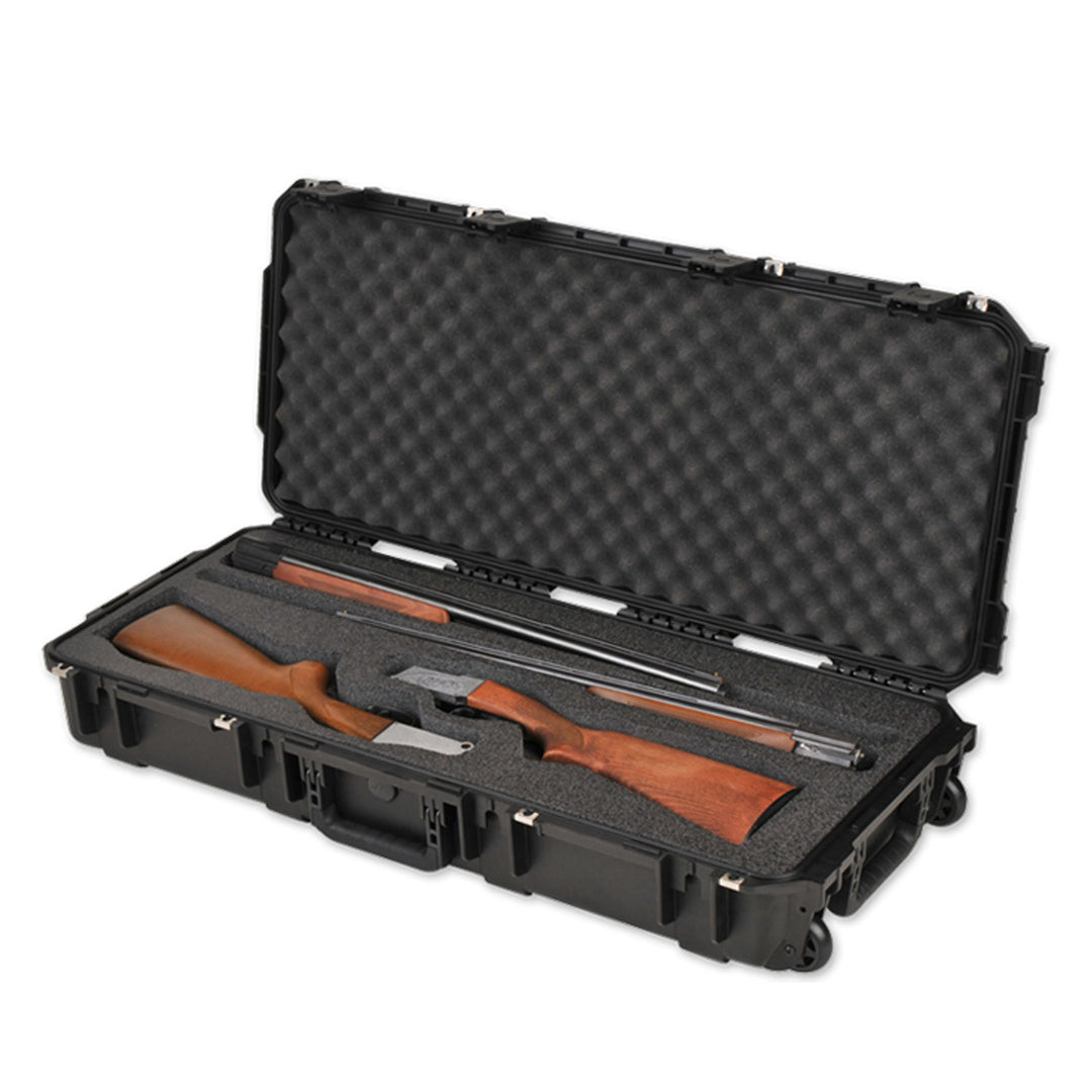 SKB Cases iSeries 3614 Hard Exterior Double Custom Breakdown Shotgun Case, Black