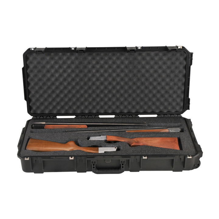 SKB Cases iSeries 3614 Hard Exterior Double Custom Breakdown Shotgun Case, Black