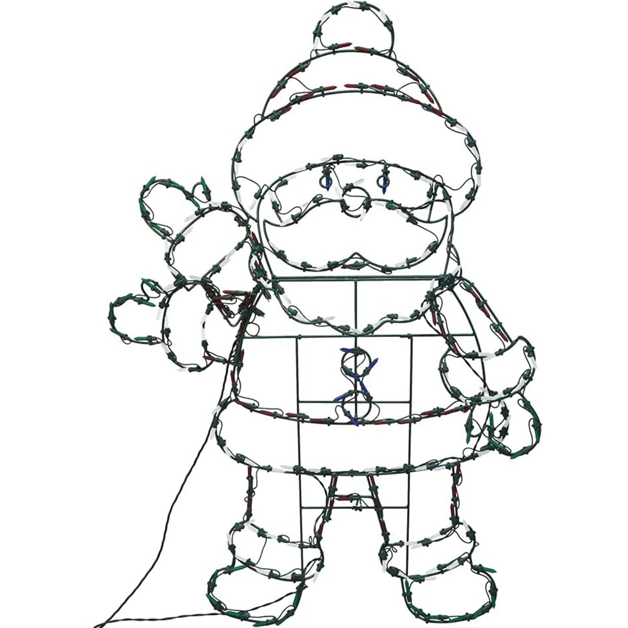 48 In Pro-Line LED Animation Waving Santa Christmas Yard Decoration (Used) - VMInnovations