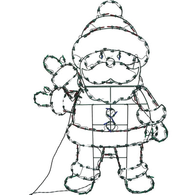 48 In Pro-Line LED Animation Waving Santa Christmas Yard Decoration (Used) - VMInnovations