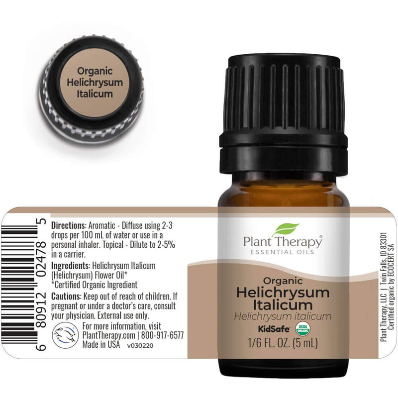 Plant Therapy 5mL Essential Oil, 1/6 Oz, Organic Helichrysum Italicum (3 Pack)