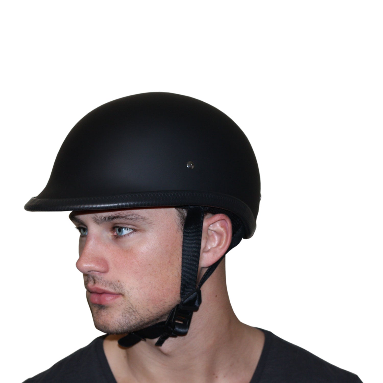 Daytona Helmets DOT Approved Half Helmet Hawk, X-Large, Dull Black (Open Box) - VMInnovations