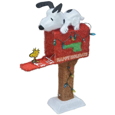 ProductWorks Peanuts Charlie Brown & Snoopy on The Mailbox Christmas Decorations