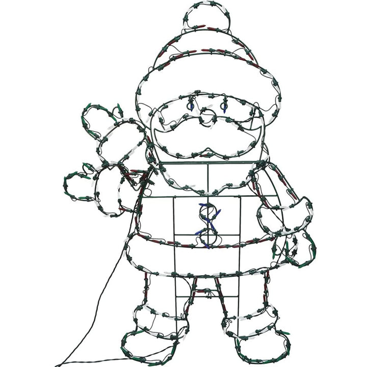 ProductWorks 48" Pro-Line LED Animation Waving Santa Christmas Yard Decoration - VMInnovations