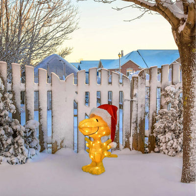 ProductWorks 22In Peanuts Santa Hat 3D Prelit Christmas Decoration (Open Box)