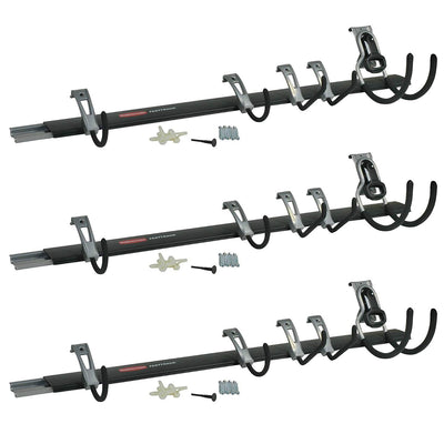Rubbermaid FastTrack Garage 6 Piece Rail and Hook Kit Storage System (3 Pack)
