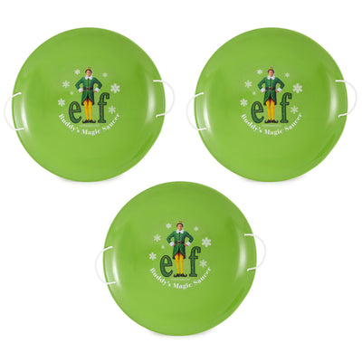 Slippery Racer ProDisc 26" Buddy the Elf Metal Saucer Sled with Handles (3 Pack)