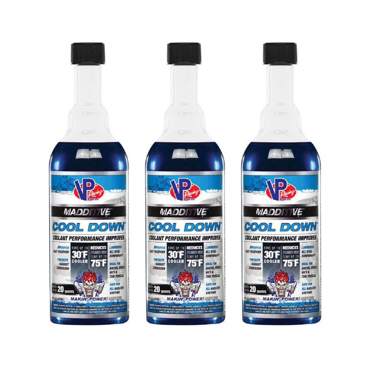 VP Racing Fuels Radiator Systems Temperature Cool Down, 16 Ounces  (3 Pack)