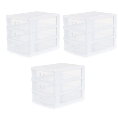 Gracious Living Deluxe 3 Drawer Storage Desktop & Countertop Organizer (3 Pack) - VMInnovations