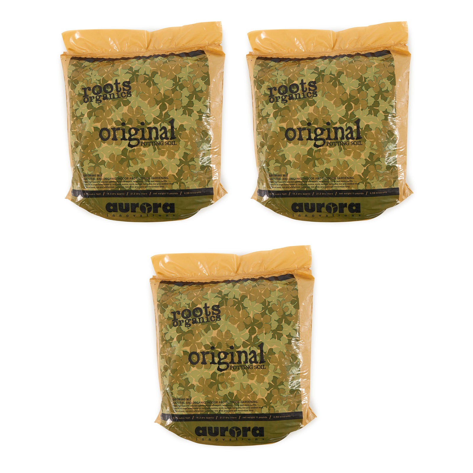 Roots Organics ROD75 Hydroponic Gardening Fiber Potting Soil .75 Cu Ft (3 Pack) - VMInnovations