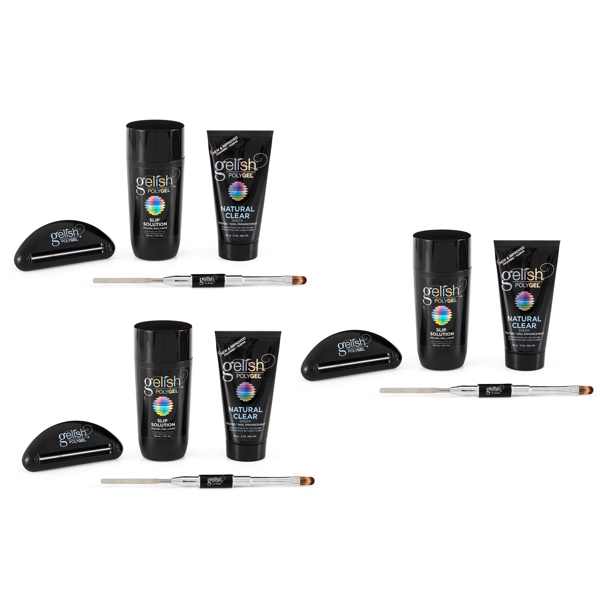 Gelish PolyGel Professional Nail Technician Polish All-in-One Trial Kit (3 Pack)