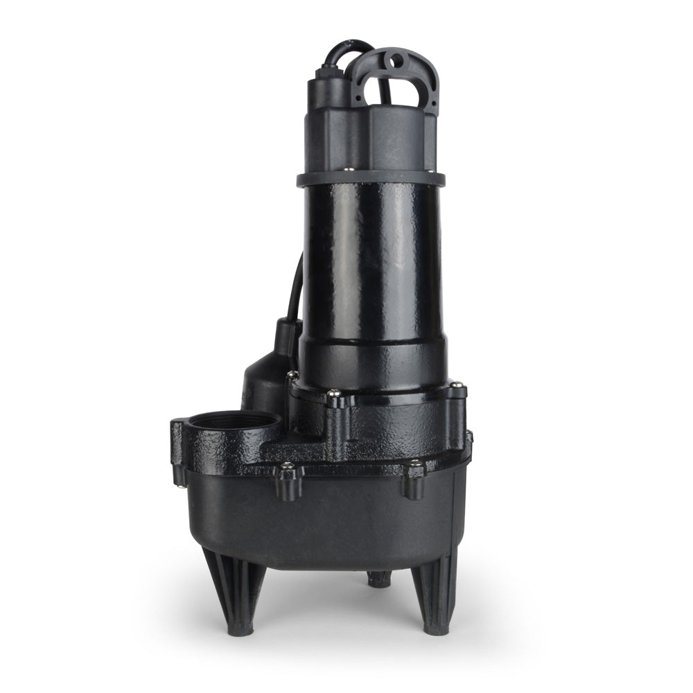 Eco-Flo 1/2 HP 5700 GPH Cast Iron Sewage Pump Angle Switch & Impeller(For Parts)