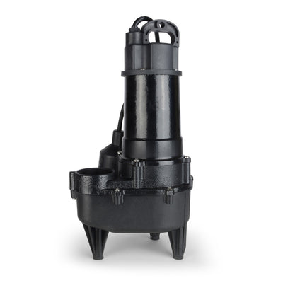 Eco-Flo 1/2 HP 5700 GPH Cast Iron Sewage Pump Angle Switch & Impeller(For Parts)