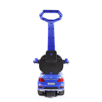 Best Ride On Cars Toddler 4-in-1 Mercedes Push Car Stroller w/ LED Lights, Blue (Refurbished)