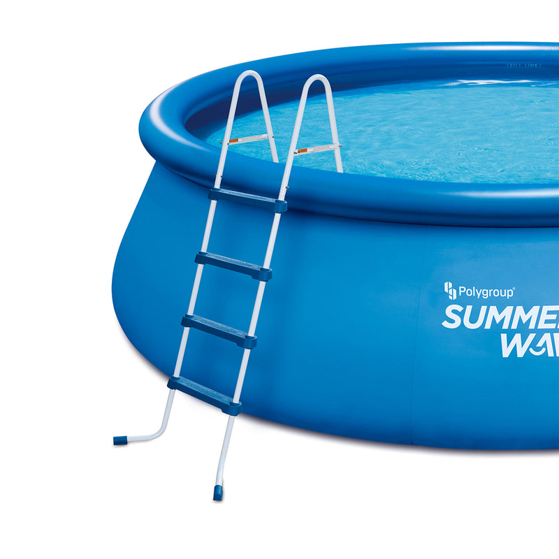 Summer Waves 52 Inch SureStep 4 Step Outdoor Above Ground Pool Ladder (Open Box)