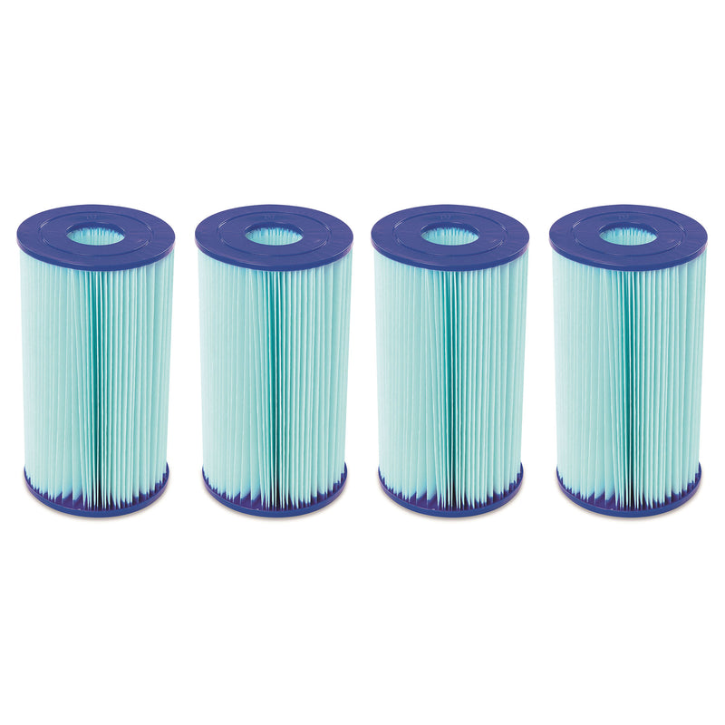 Bestway Flowclear Antimicrobial Type IV Type B Pool Filter Cartridge (4 Pack)