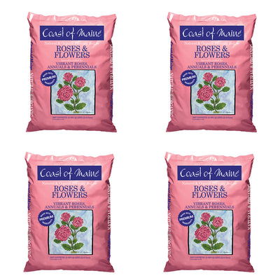 Coast of Maine Organic Natural Rose and Flower Potting Soil, 20 Qt Bag (4 Pack)