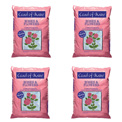 Coast of Maine Organic Natural Rose and Flower Potting Soil, 20 Qt Bag (4 Pack) - VMInnovations