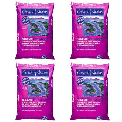 Coast of Maine Bar Harbor Blend Organic Potting Soil, 2 Cubic Feet (4 Pack) - VMInnovations