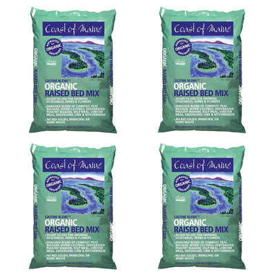 Coast of Maine Castine Blend Raised Bed Gardening Soil Mix, 1 Cu Ft (4 Pack) - VMInnovations
