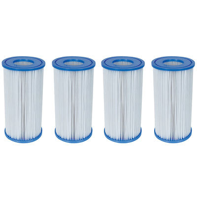 Bestway 58012 Swimming Pool Filter Pump Replacement Cartridge Type III/A, 4 Pack - VMInnovations
