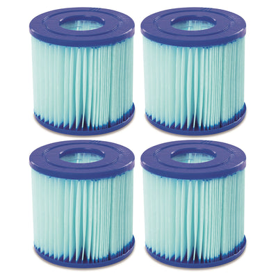 Bestway 58504E Flowclear Antimicrobial Type VII/D Pool Filter Cartridge (4 Pack)