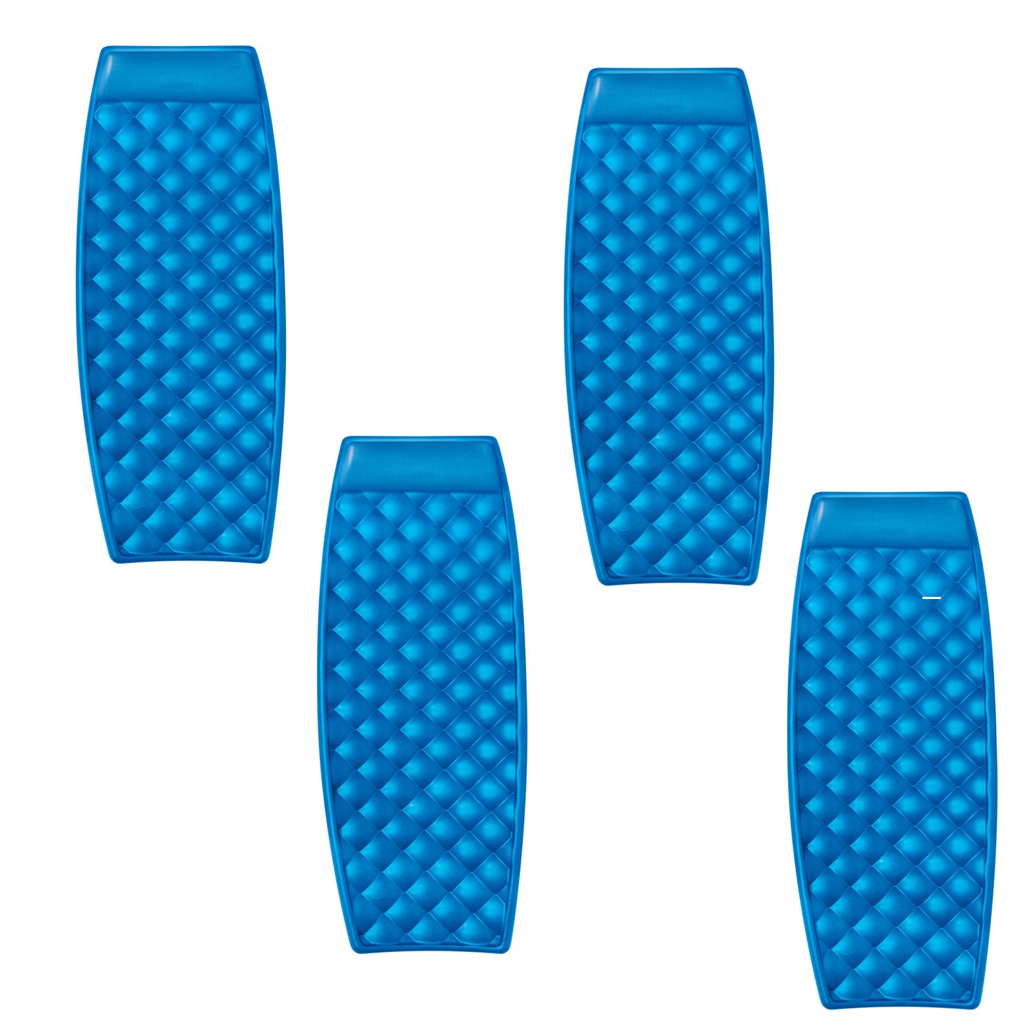 SwimWays Aquaria Solana Float Lounger for Swimming Pool Lounging, Blue (4 Pack)