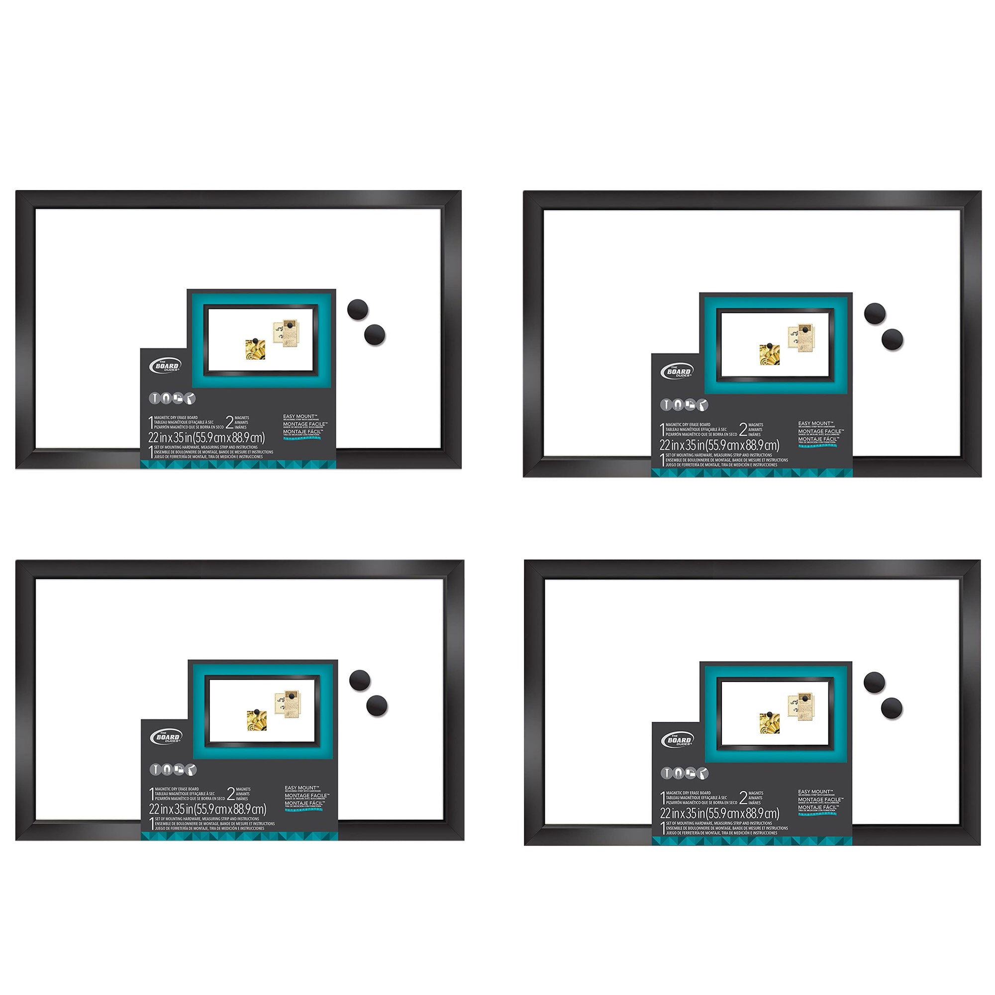 The Board Dudes Magnetic Dry Erase Marker Board (4 Pack)