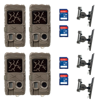 Cuddeback Game Camera (4 pk) + 16GB SD Card (4 pk) + Game Camera Mount (4 pk)