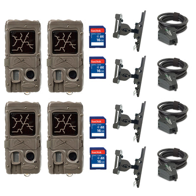 Cuddeback Game Camera (4pk) + SD Card (4pk) + Mount (4pk) + Security Cable (4pk) - VMInnovations