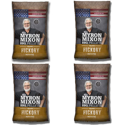Myron Mixon Smokers Wood BBQ Pellets for Smoking & Grilling, Hickory (4 Pack)