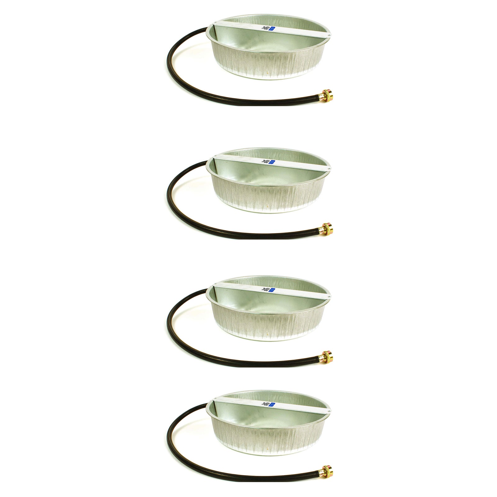 Little Giant 13-Quart Galvanized Steel Ever Full Pet Water Bowl Dish (4 Pack) - VMInnovations