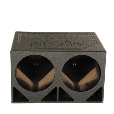 QPower QBOMB12TB Dual 12" Triangle Ported Car Audio Subwoofer Enclosure (4 Pack)