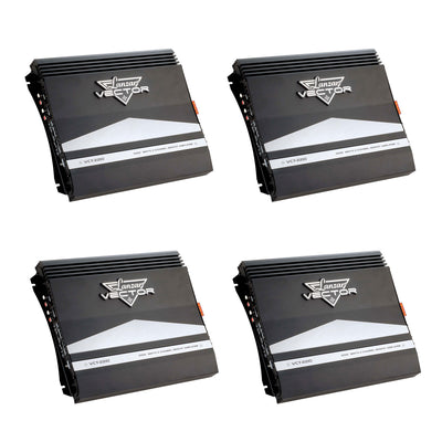 LANZAR VCT2210 Vector 2000 Watt 2 Channel Bridgeable Car Audio Amp (4 Pack)
