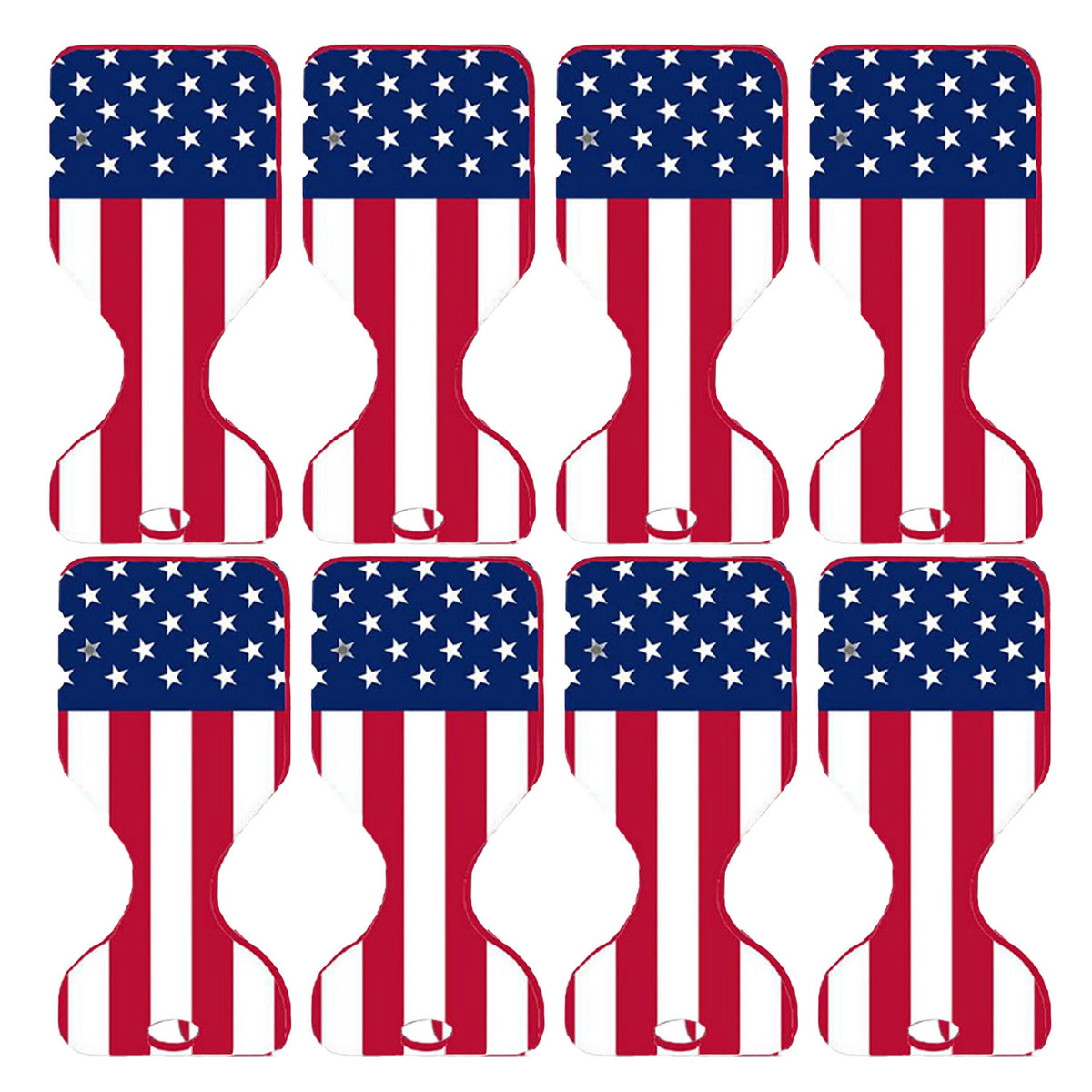 Vos Water Saddle Pool Floating Seat for Adults & Kids, Patriotic Print (8 Pack)
